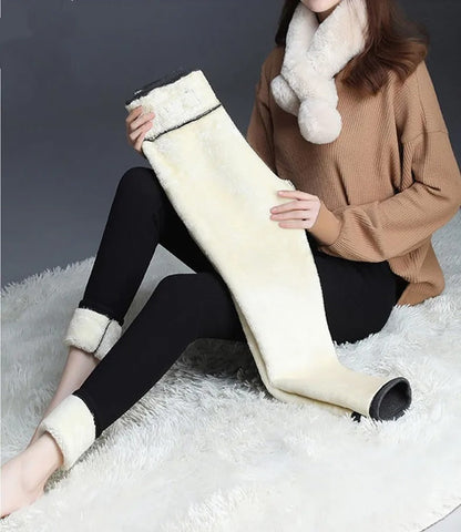 Dames Thermo Leggings met Fleese en Hoge Taille