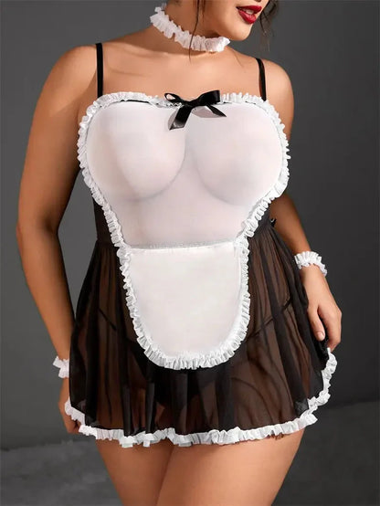 Bella Maid Outfit - Speels Maid - Pakje Met Kant