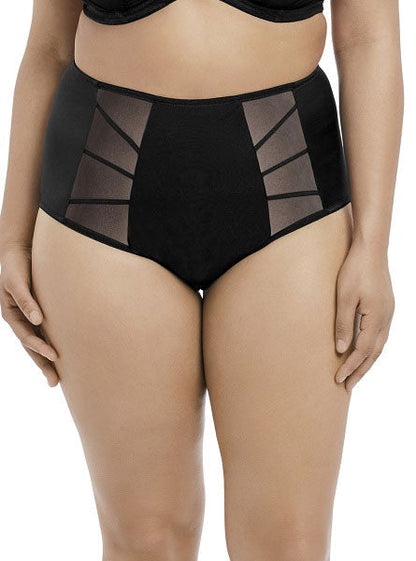 Elomi Sachi Black High Waist Brief Panty 4358