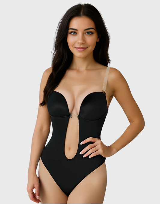 NOA – Onzichtbare Shaper BH met Open Rug - LivingCurves Rugloos body shaper Zwart / S