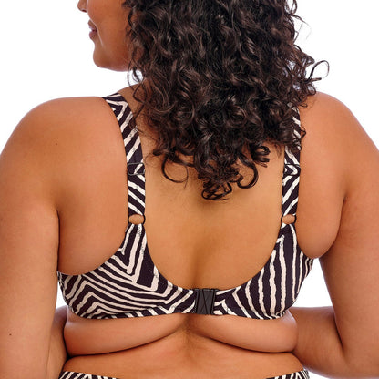 Fiji Falls – Plunge Bikini Top met Zebra Print