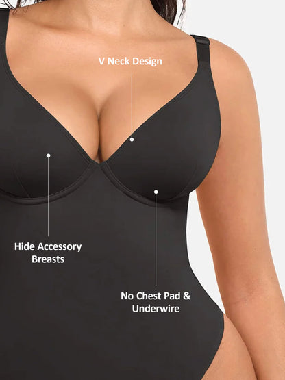 LIVC – V-Neck Tummy Control Shaping Bodysuit | Naadloze Comfort Body met Shaping Effect & Elegante Pasvorm