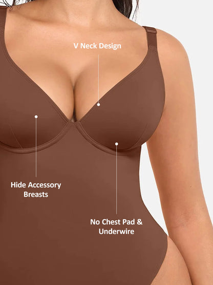 LIVC – V-Neck Tummy Control Shaping Bodysuit | Naadloze Comfort Body met Shaping Effect & Elegante Pasvorm