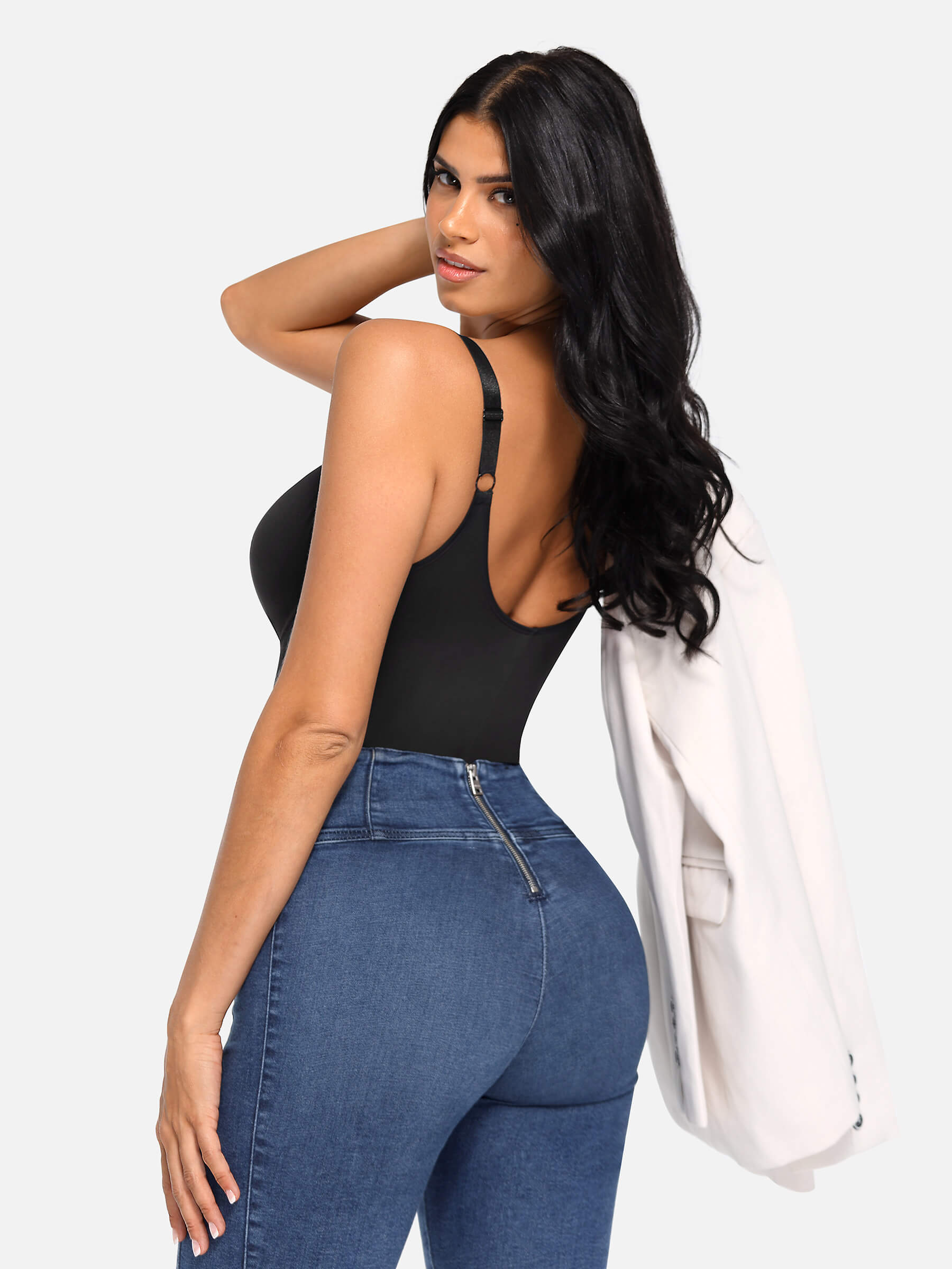 SHAPE ESSENTIAL – V-Neck Tummy Control Shaping Bodysuit