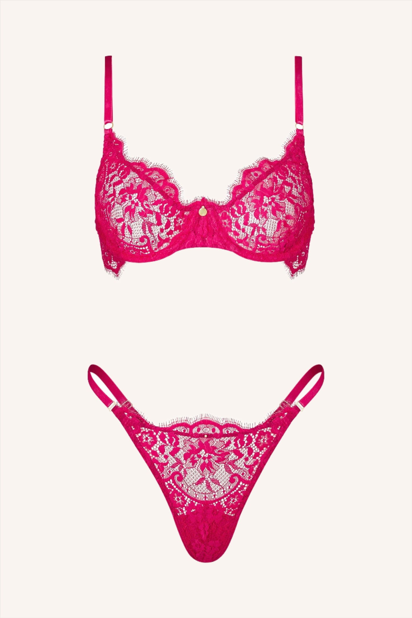 DAINTY – Fuchsia Lace BH