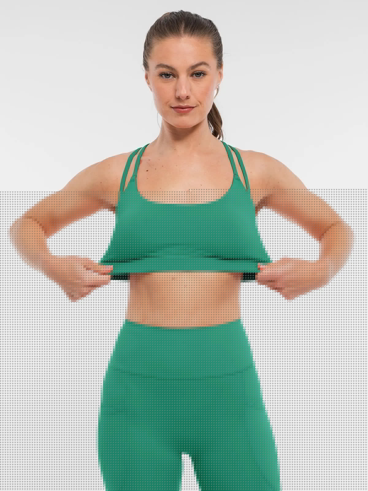 BRXL Cross Strap Sports Bra High-Waisted Shorts Set