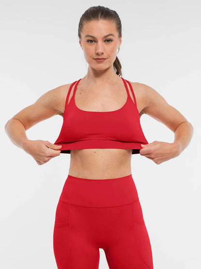 BRXL Cross Strap Sports Bra High-Waisted Shorts Set