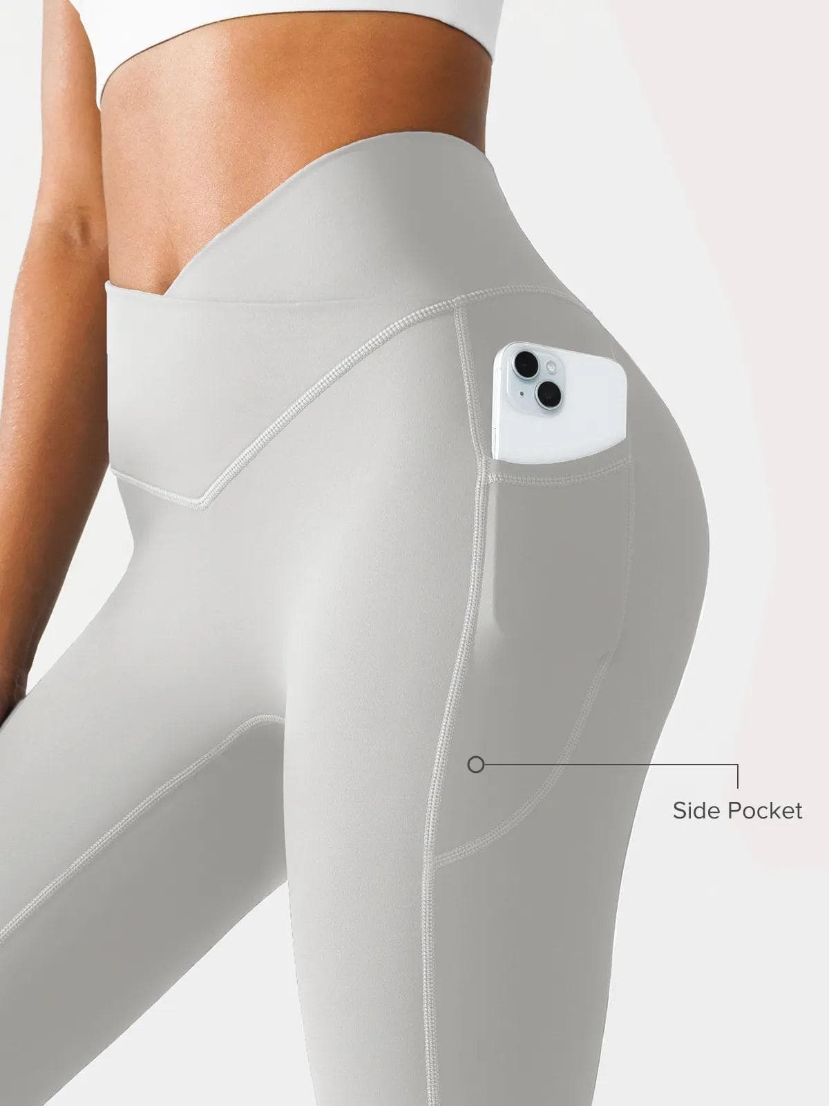 BRXL Butt Scrunch Crossover Waist Leggings - LivingCurves Pink / XS