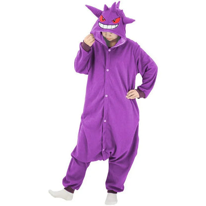 Gengar Onesie | Kostuum | Pyjama | Voor Kinderen & Volwassenen