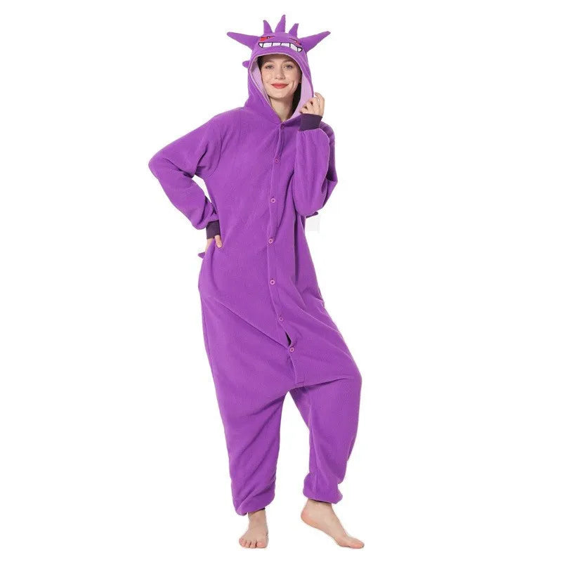Gengar Onesie | Kostuum | Pyjama | Voor Kinderen & Volwassenen
