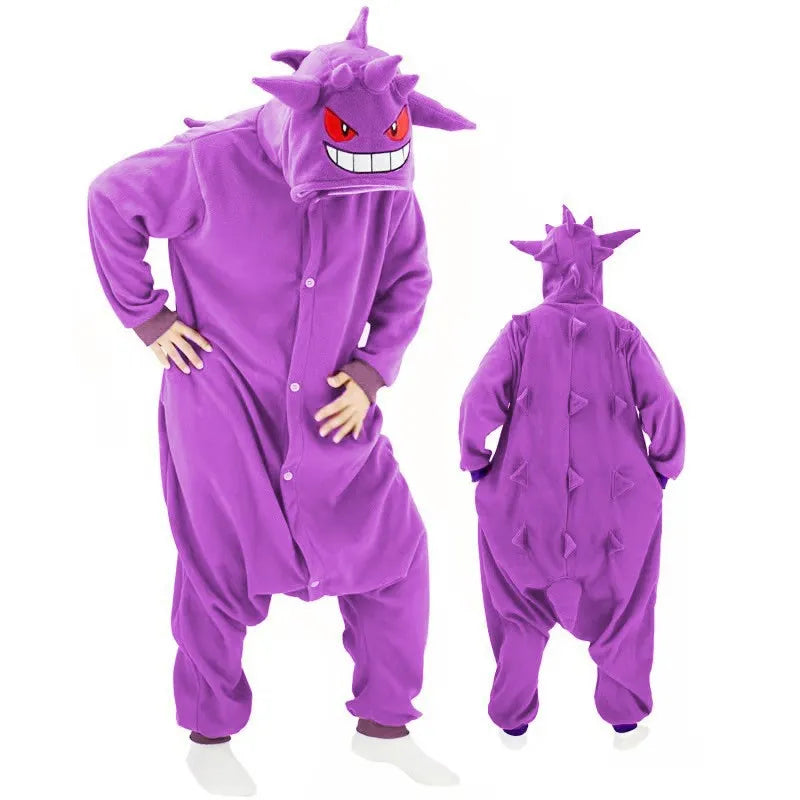 Gengar Onesie | Kostuum | Pyjama | Voor Kinderen & Volwassenen