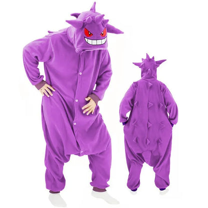 Gengar Onesie | Kostuum | Pyjama | Voor Kinderen & Volwassenen