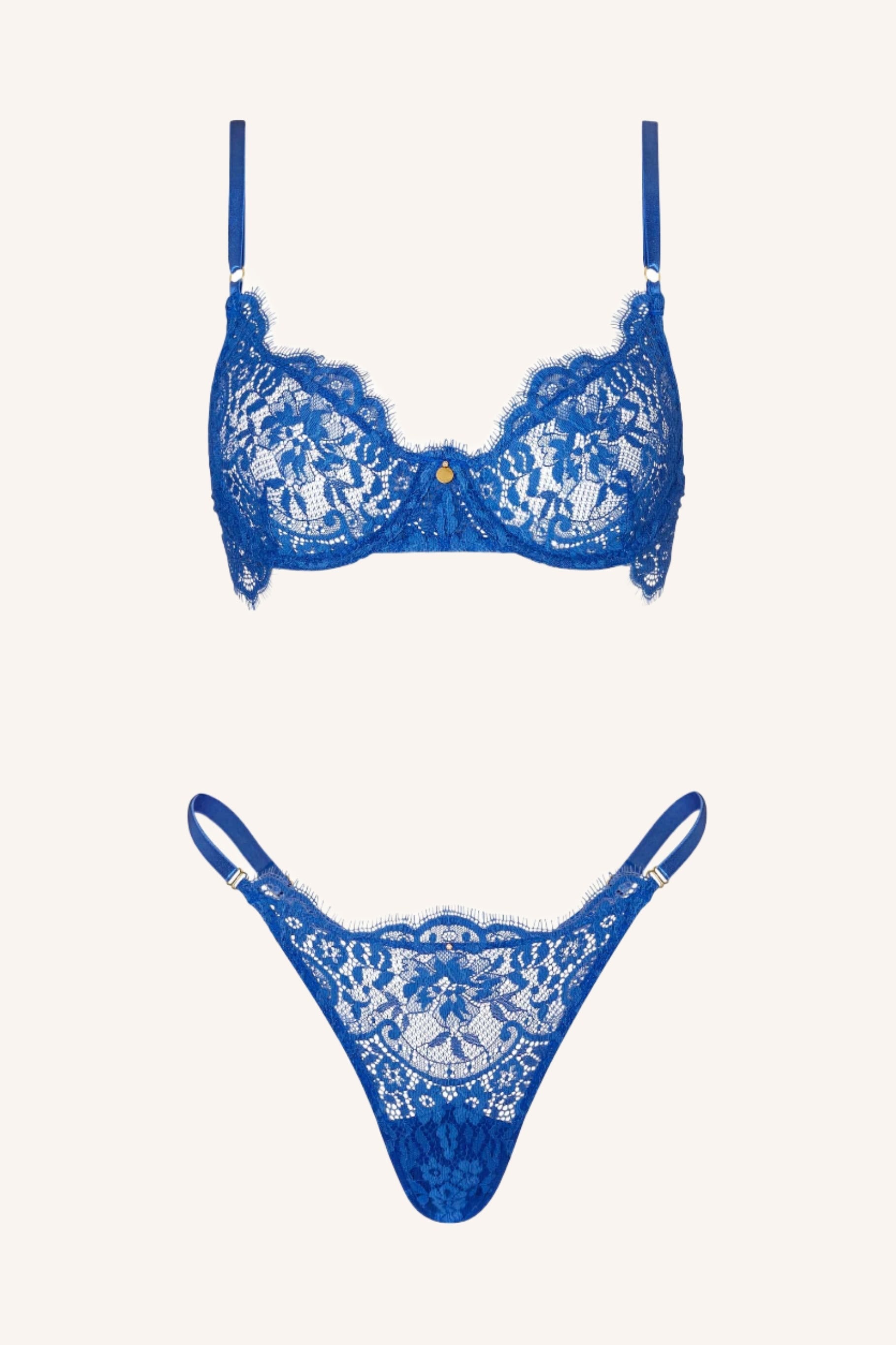 DAINTY – Royal Blue Lace BH