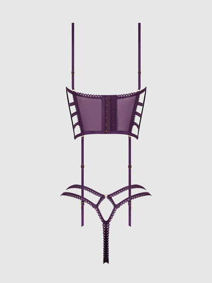 Bianca – Strappy Kanten Bustier & String Set