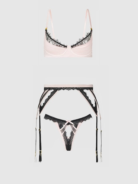 Jocelyn – luxe satijnen & kanten push-up lingerieset