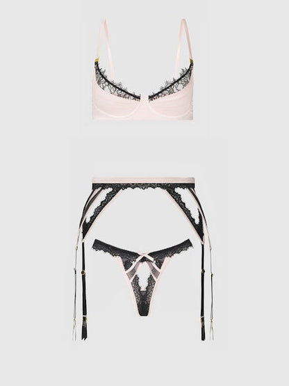 Jocelyn – luxe satijnen & kanten push-up lingerieset