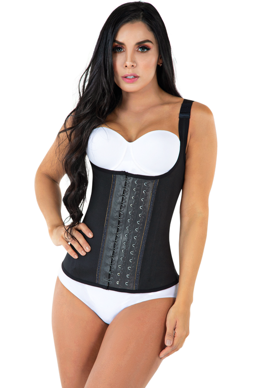 MARVINA – Waist Trainer met Brede Bandjes - LivingCurves Shapewear Zwart / 2XS