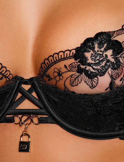 Julière Noir Éternelle – Embroidered Sheer Lingerie