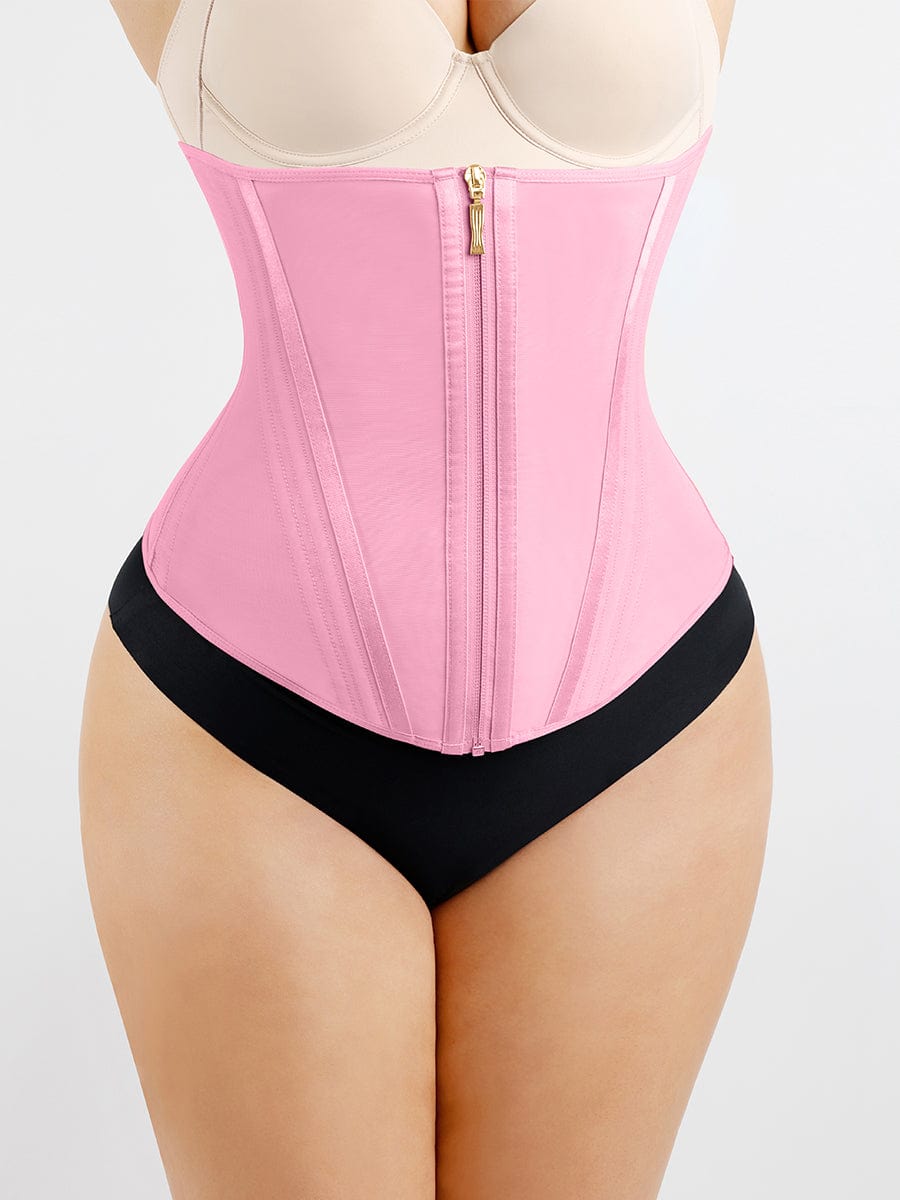 AVA – Korset met Rits & Steun - LivingCurves Waist Trainer Beige / XXS