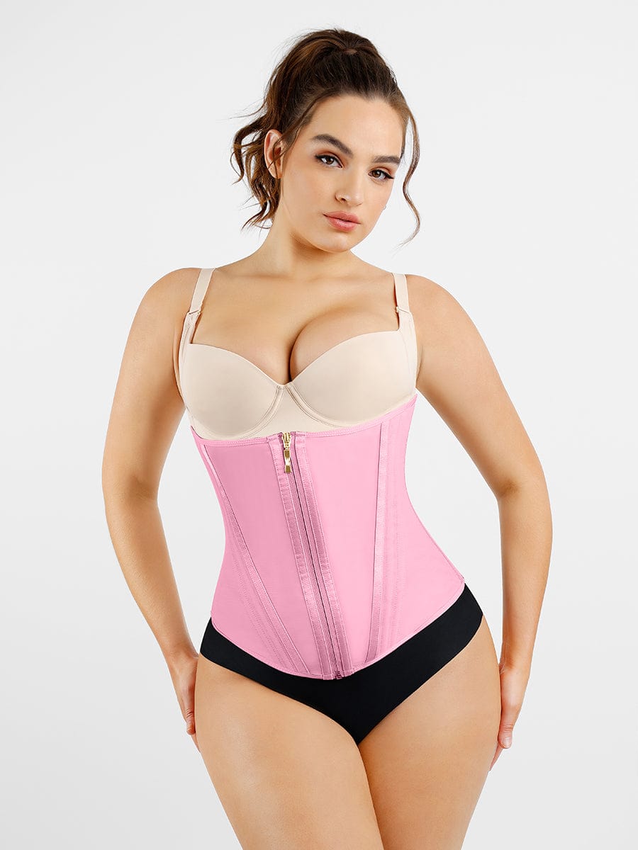 AVA – Korset met Rits & Steun - LivingCurves Waist Trainer Beige / XXS