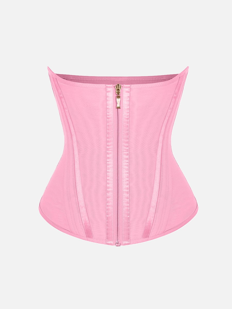 AVA – Korset met Rits & Steun - LivingCurves Waist Trainer Roze / XS