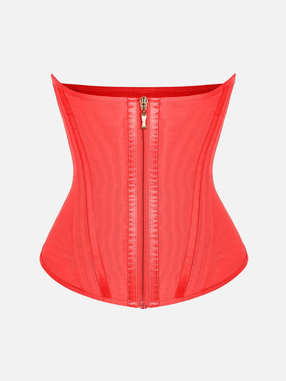 AVA – Korset met Rits & Steun - LivingCurves Waist Trainer Rood / XXS
