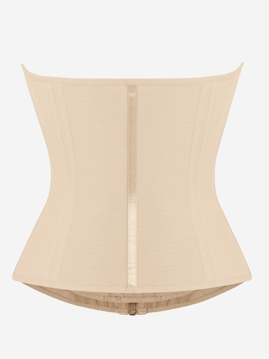 AVA – Korset met Rits & Steun - LivingCurves Waist Trainer Beige / XXS