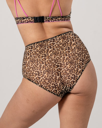 SAVINA – Leopard Lace Plunge Bralette