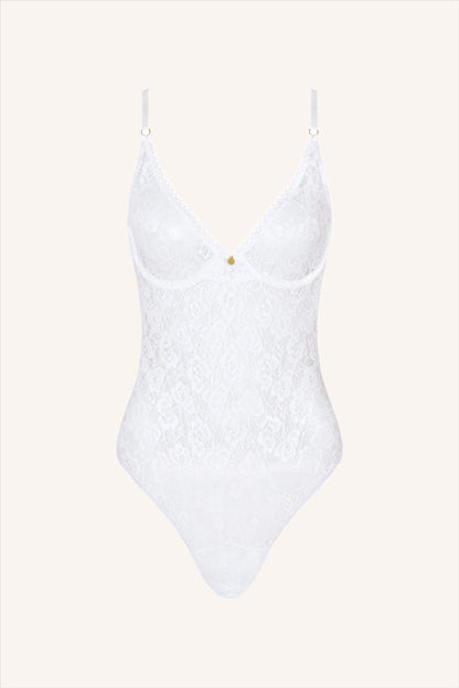 MON CHERI – White Lace Bodysuit