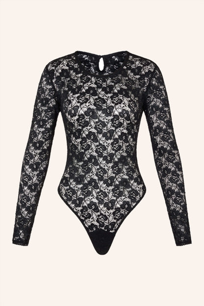 Long Sleeve Bodysuit Black