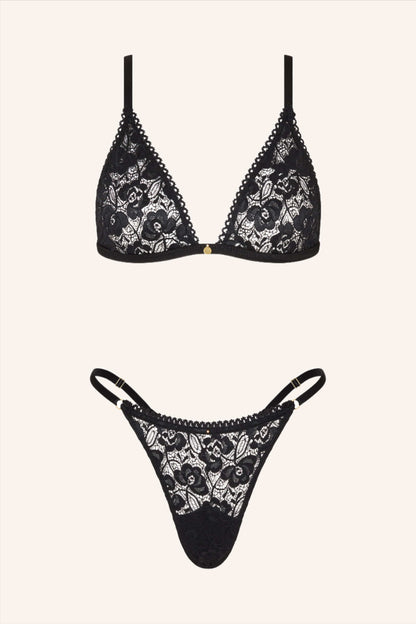 Mon Cheri – Ongewatteerde Triangel Bh in Zwart