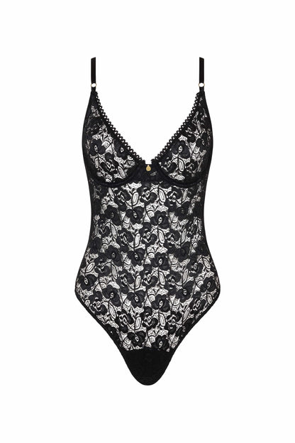 MON CHERI – Black Lace Bodysuit