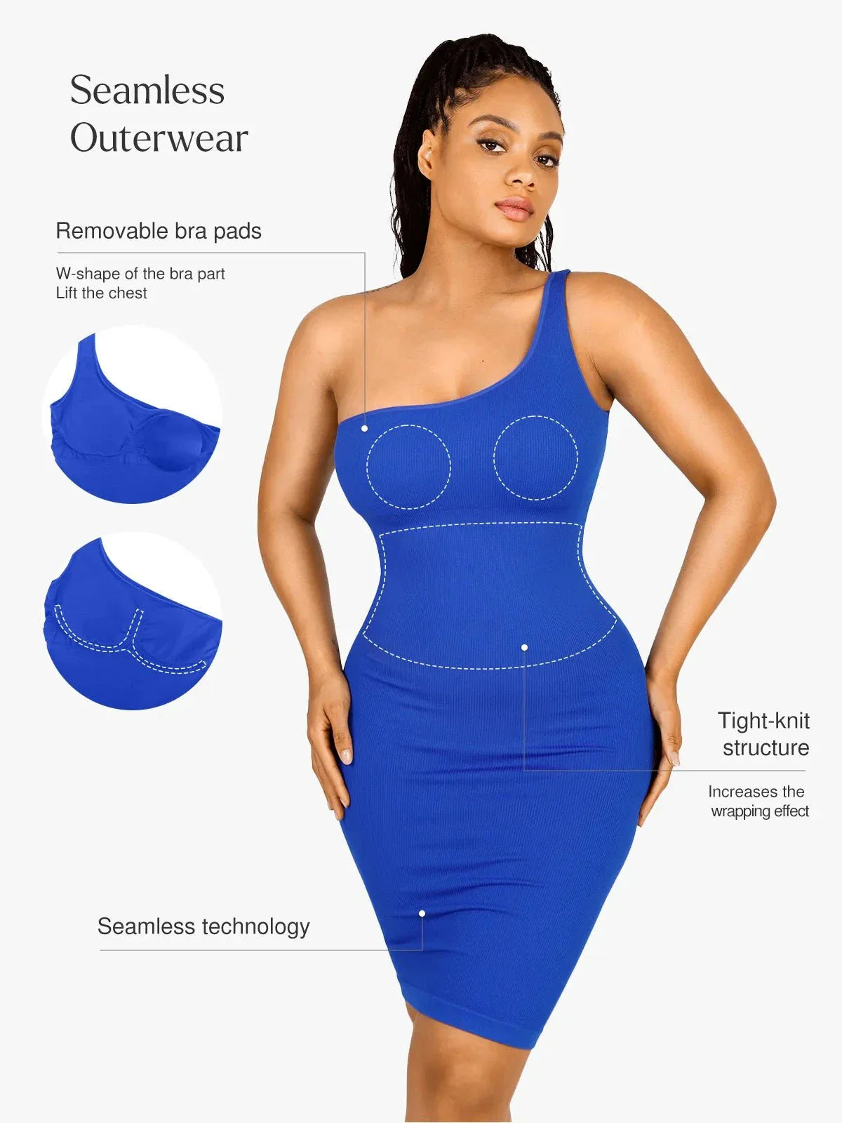 AYLA – One-Shoulder Shaping Mini Dress