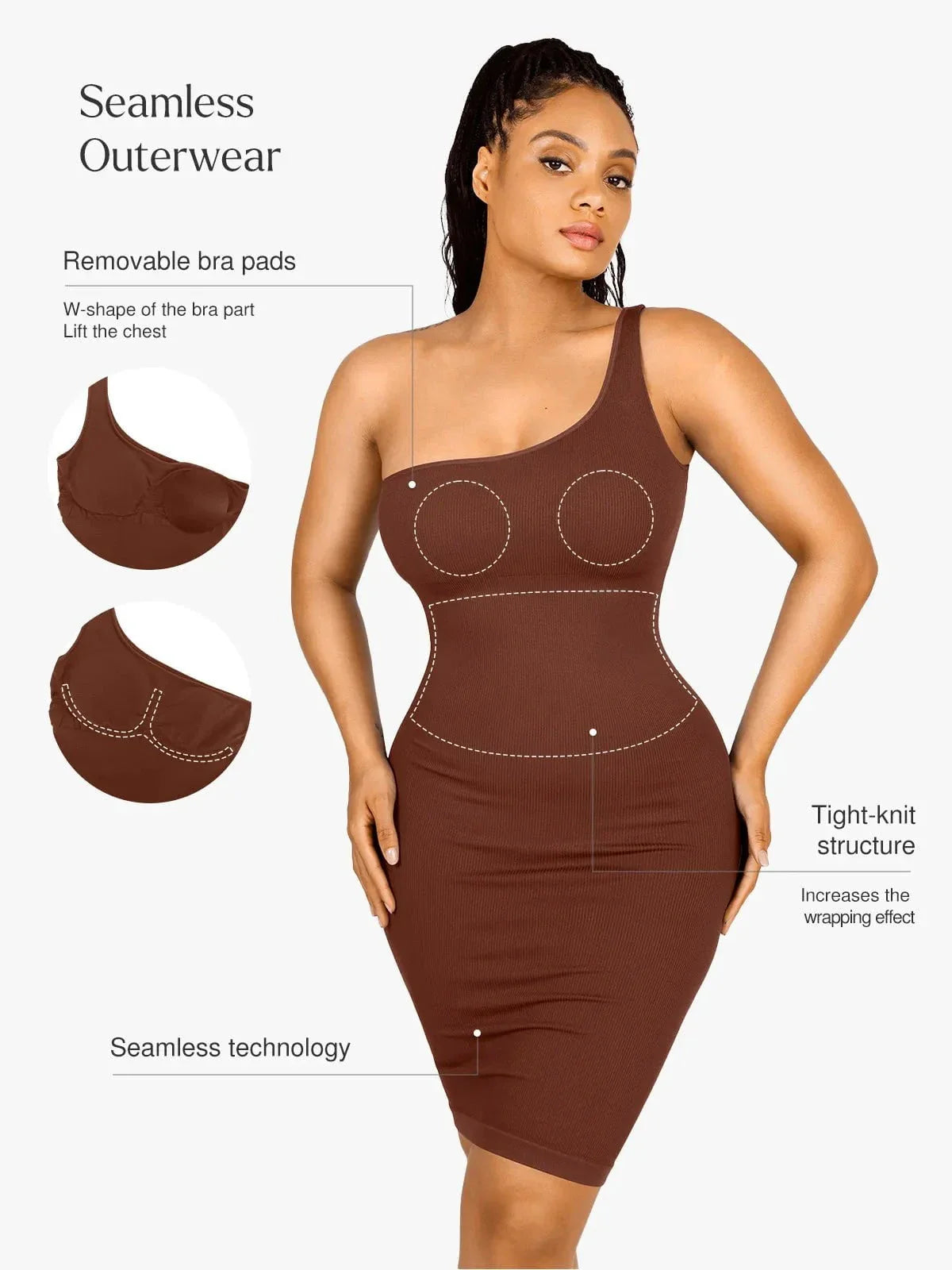 AYLA – One-Shoulder Shaping Mini Dress