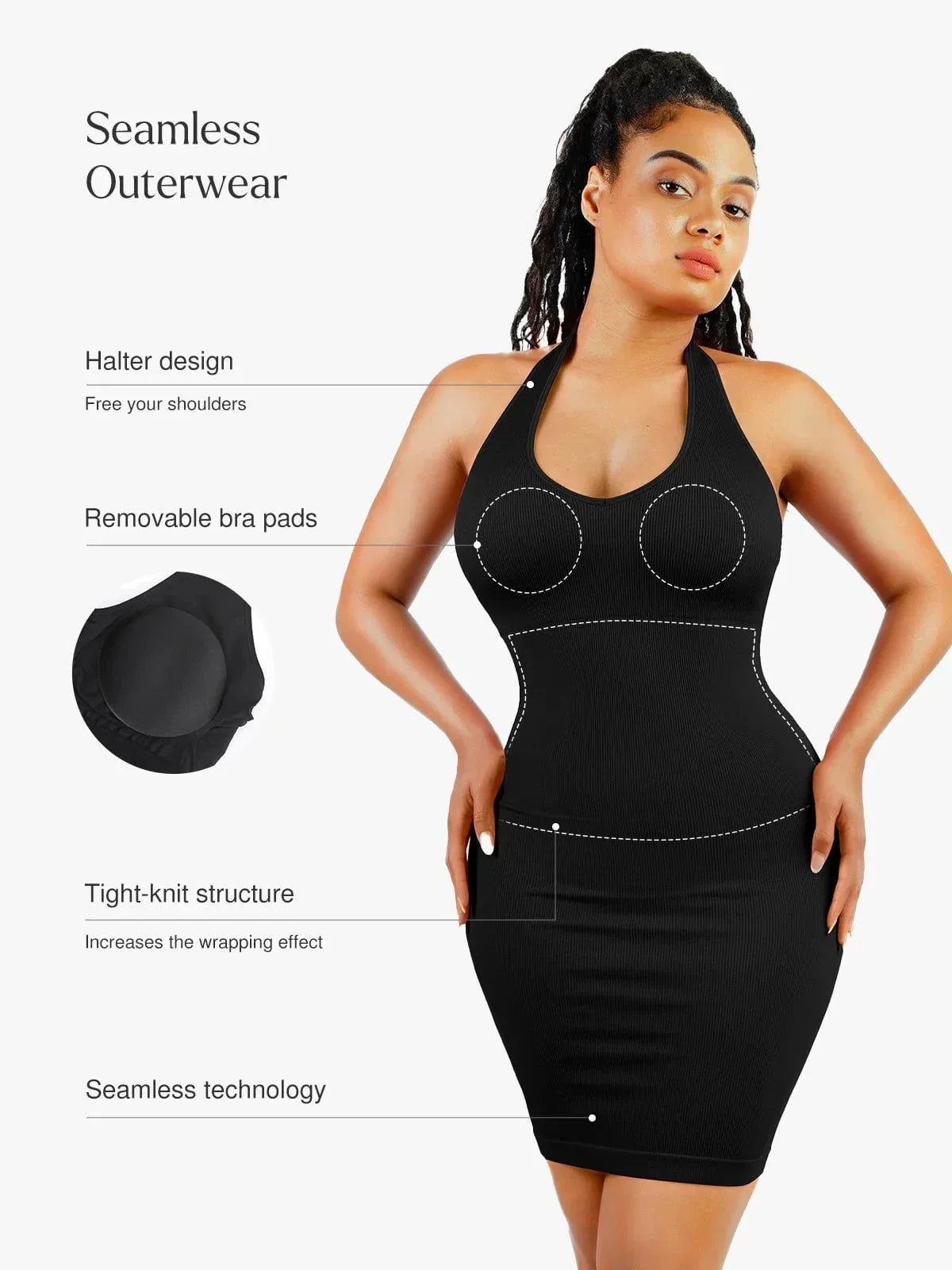 SELENE – Shaping Halter Mini Dress