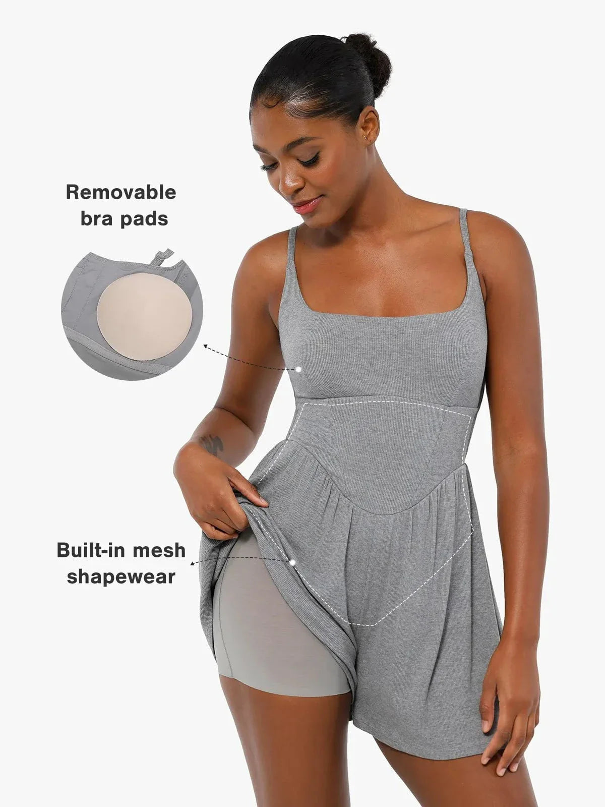 MARJOLAINE | Wide-Leg Romper met Corrigerende Buikband