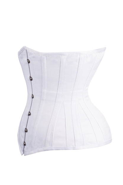 Long White Underbust Corset Waist Taming