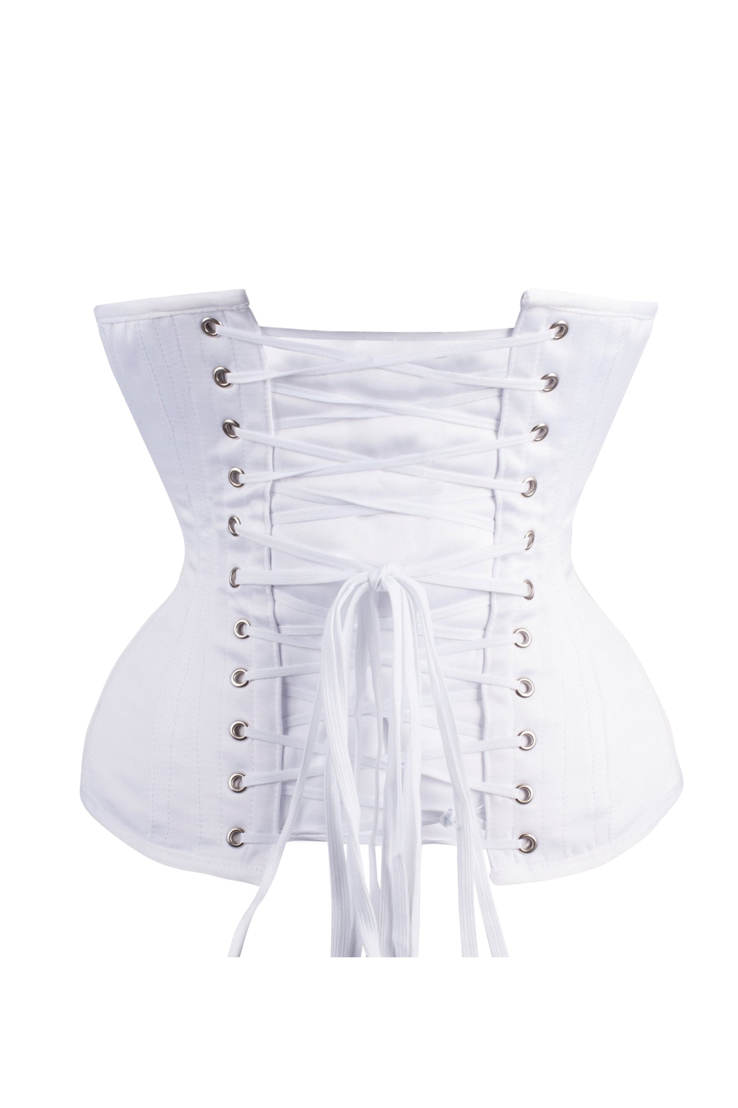 Long White Underbust Corset Waist Taming