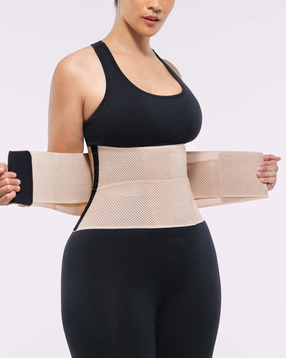 NOXA – Latex Waist Trainer met Drie Banden - LivingCurves Waist Trainer Beige / S