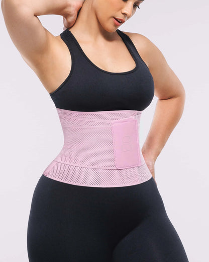 NOXA – Latex Waist Trainer met Drie Banden - LivingCurves Waist Trainer Lavendel Roze / S