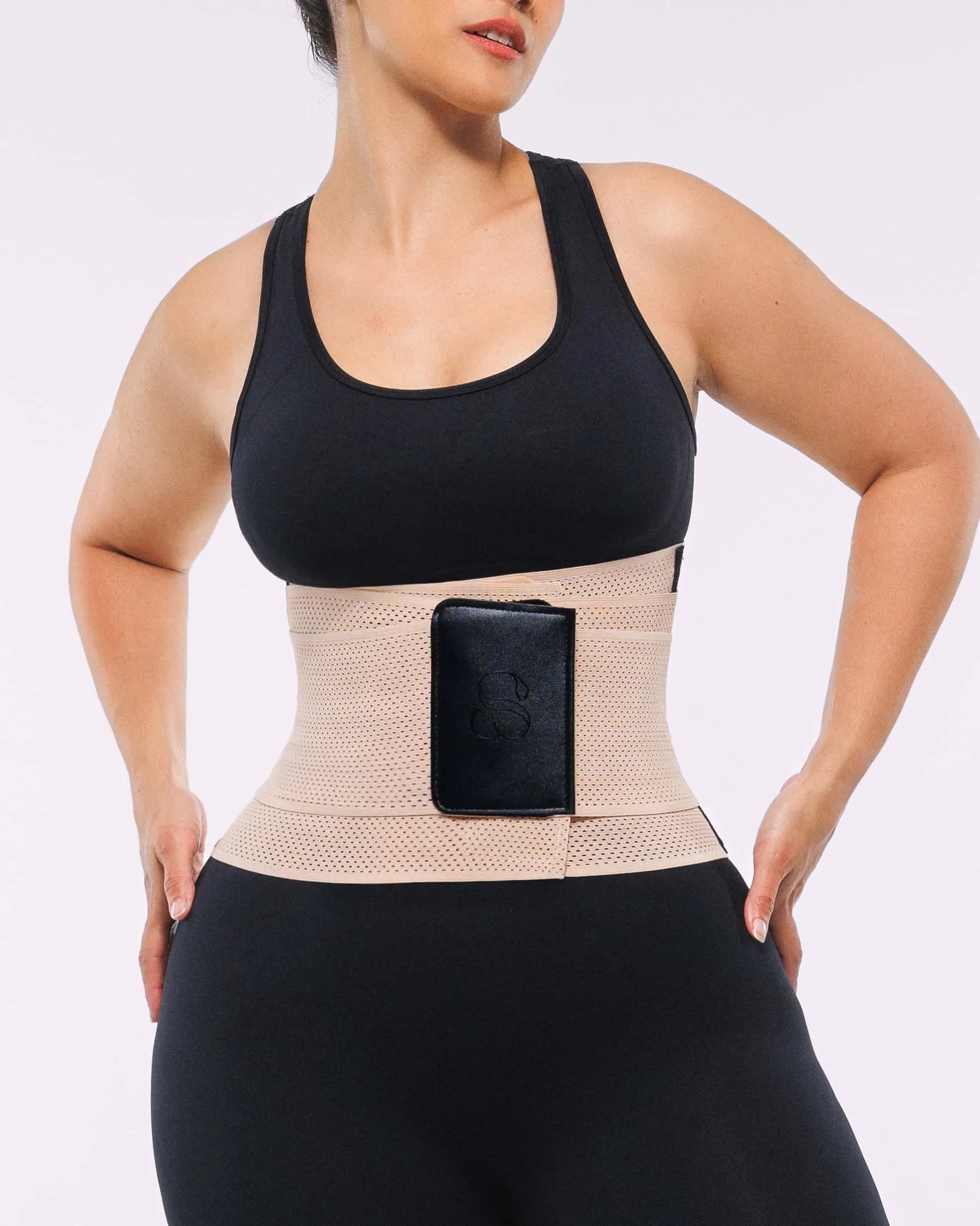 NOXA – Latex Waist Trainer met Drie Banden - LivingCurves Waist Trainer Beige / S
