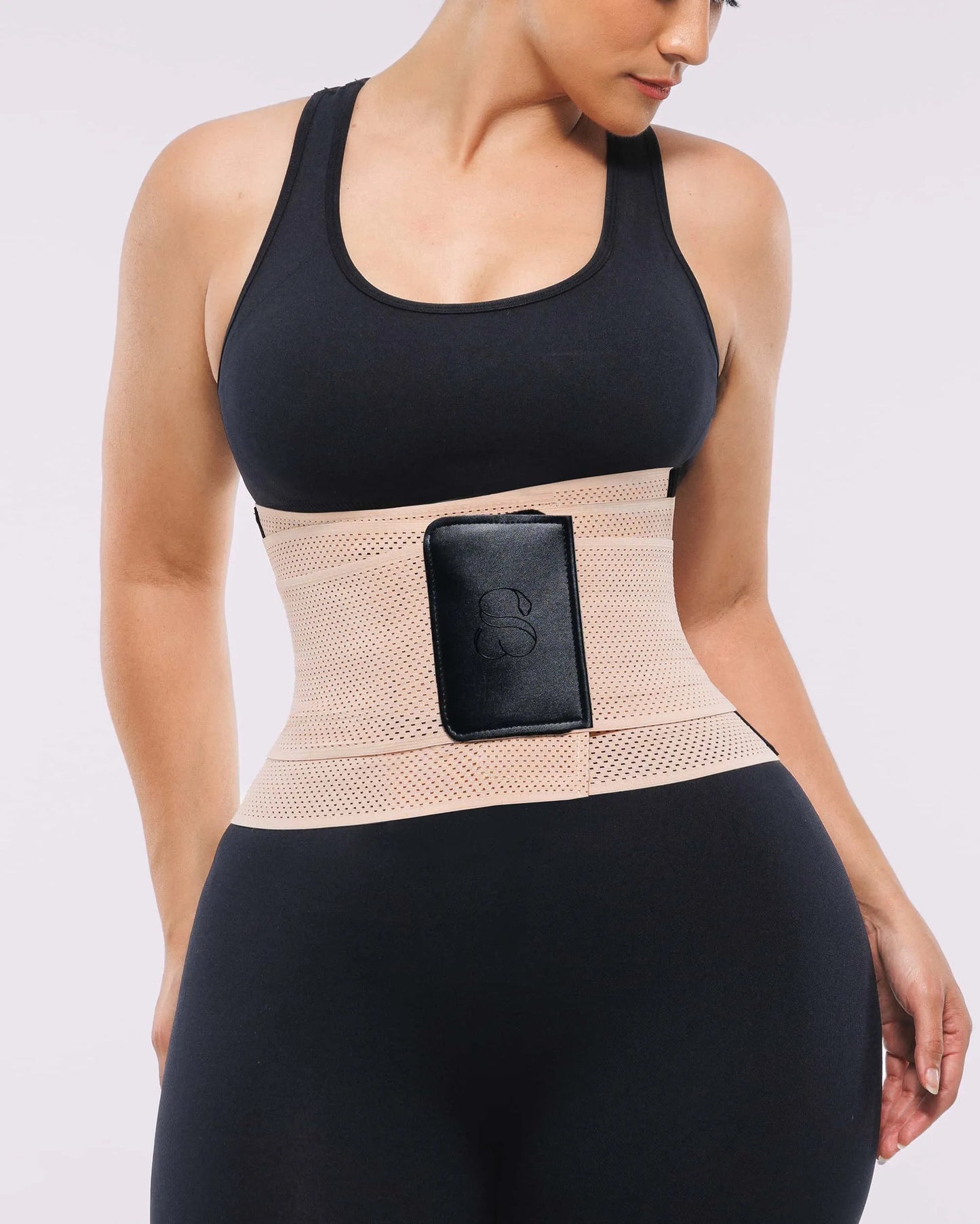 NOXA – Latex Waist Trainer met Drie Banden - LivingCurves Waist Trainer Beige / S