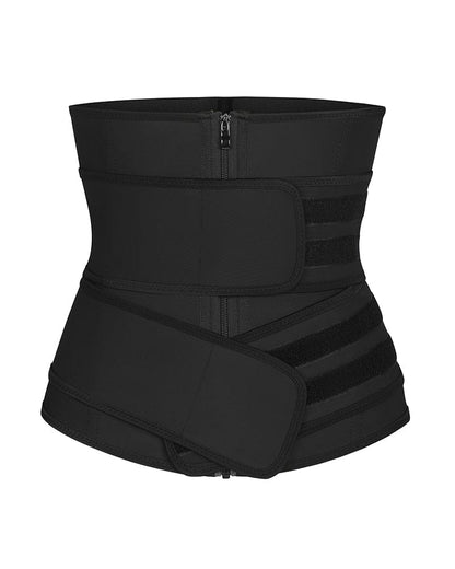 CURVA – Waist Trainer met Dubbele Sluiting - LivingCurves Waist Trainer Zwart / S
