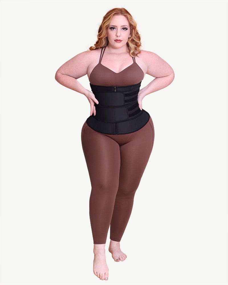 CURVA – Waist Trainer met Dubbele Sluiting - LivingCurves Waist Trainer Zwart / S