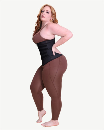 CURVA – Waist Trainer met Dubbele Sluiting - LivingCurves Waist Trainer Zwart / S