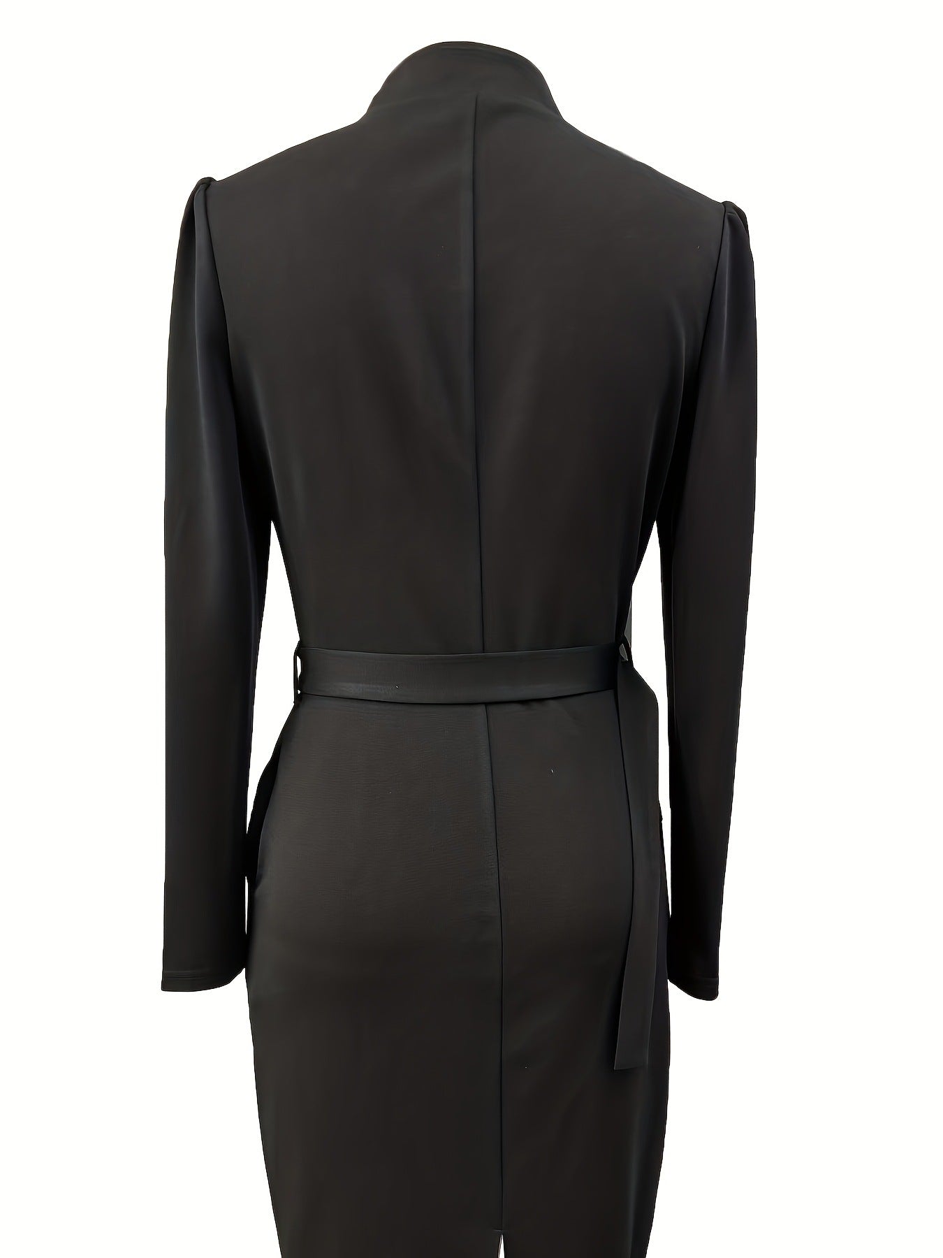 Wikkeljurk Midi met Tailleceintuur en 3/4 Mouwen