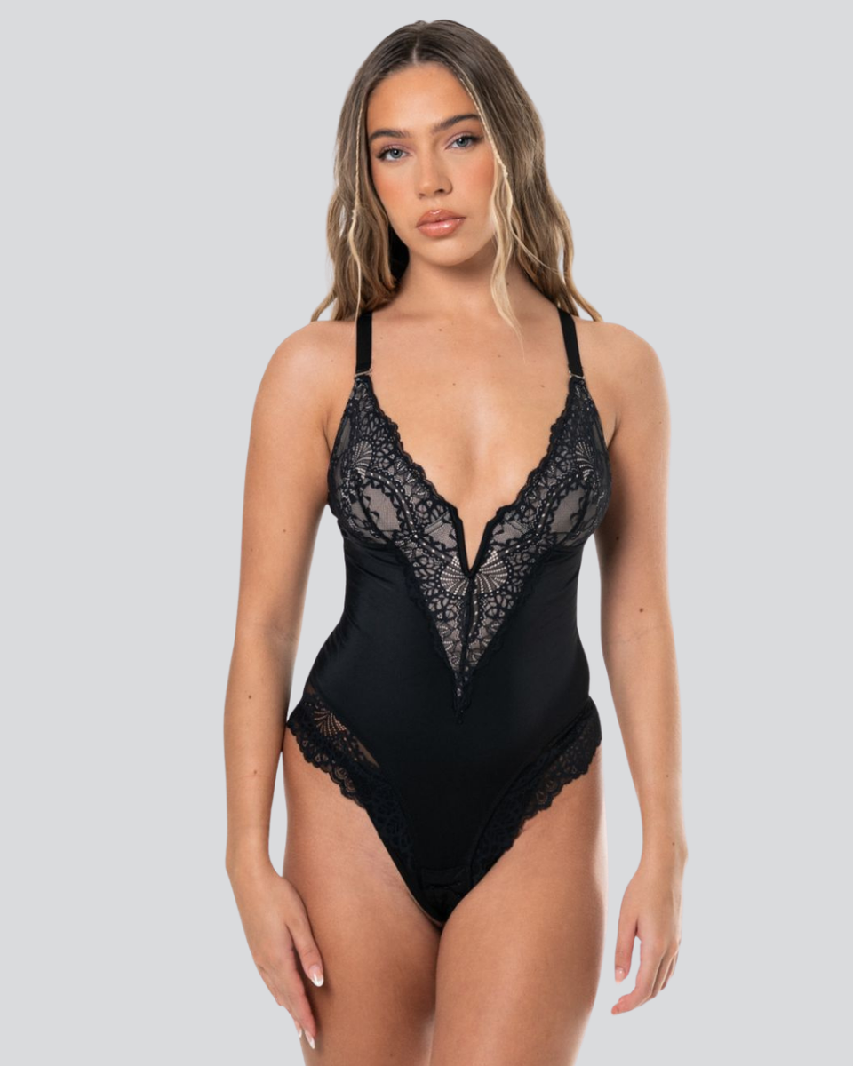 ELISE – V-Hals Lace Bodysuit