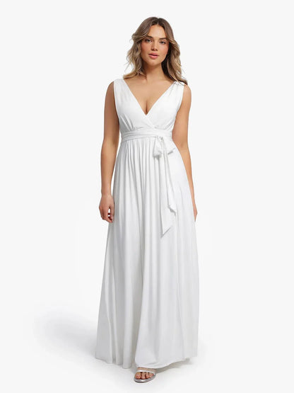 AVA – Deep V Goddess Maxi Dress