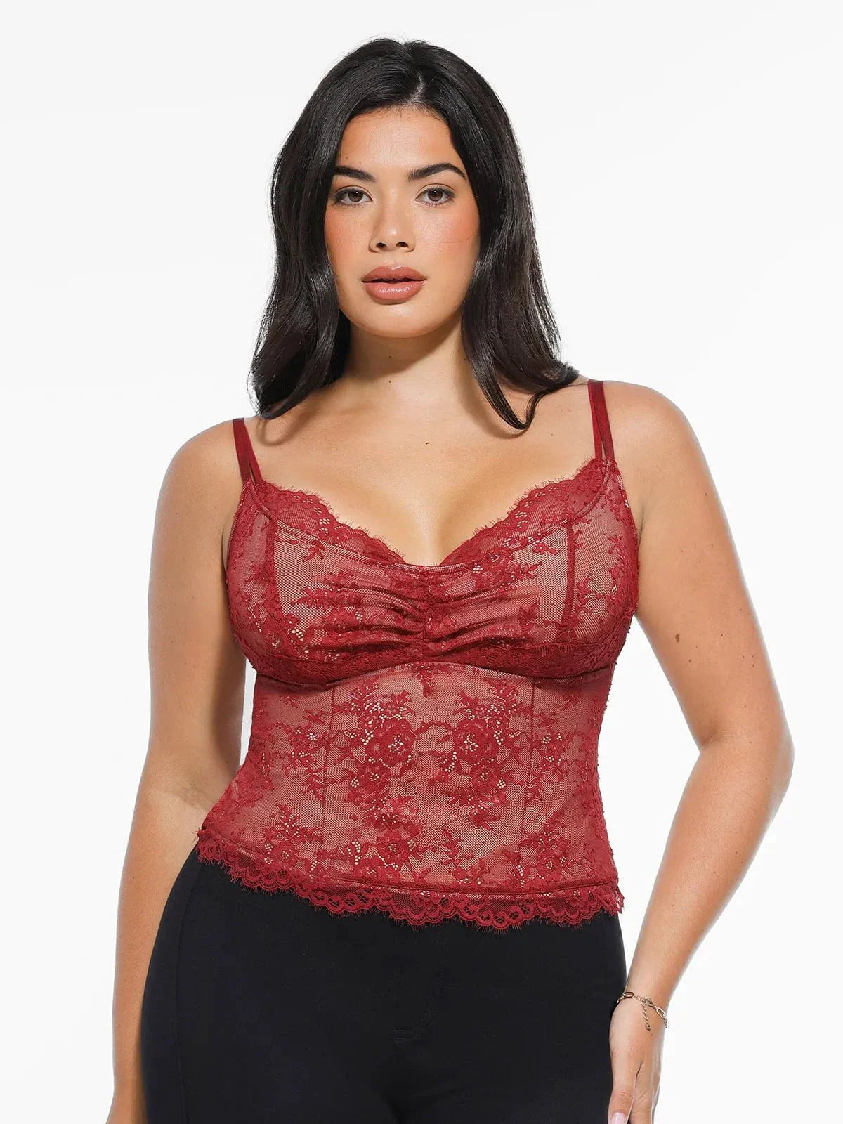 Shapewear Lace Contouring Camisole - LivingCurves Red / XS