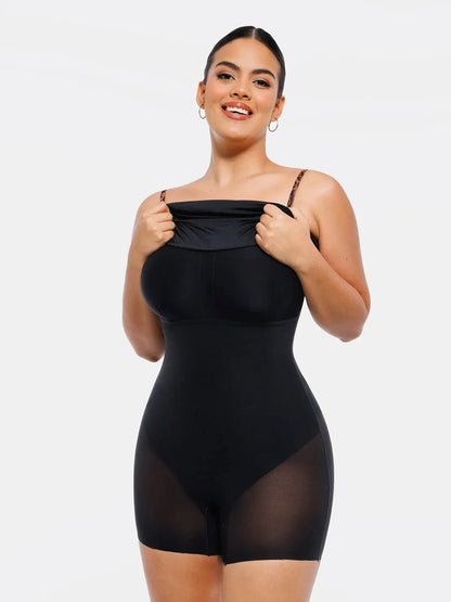 ZERENA – Shaping Mesh Slip Dress